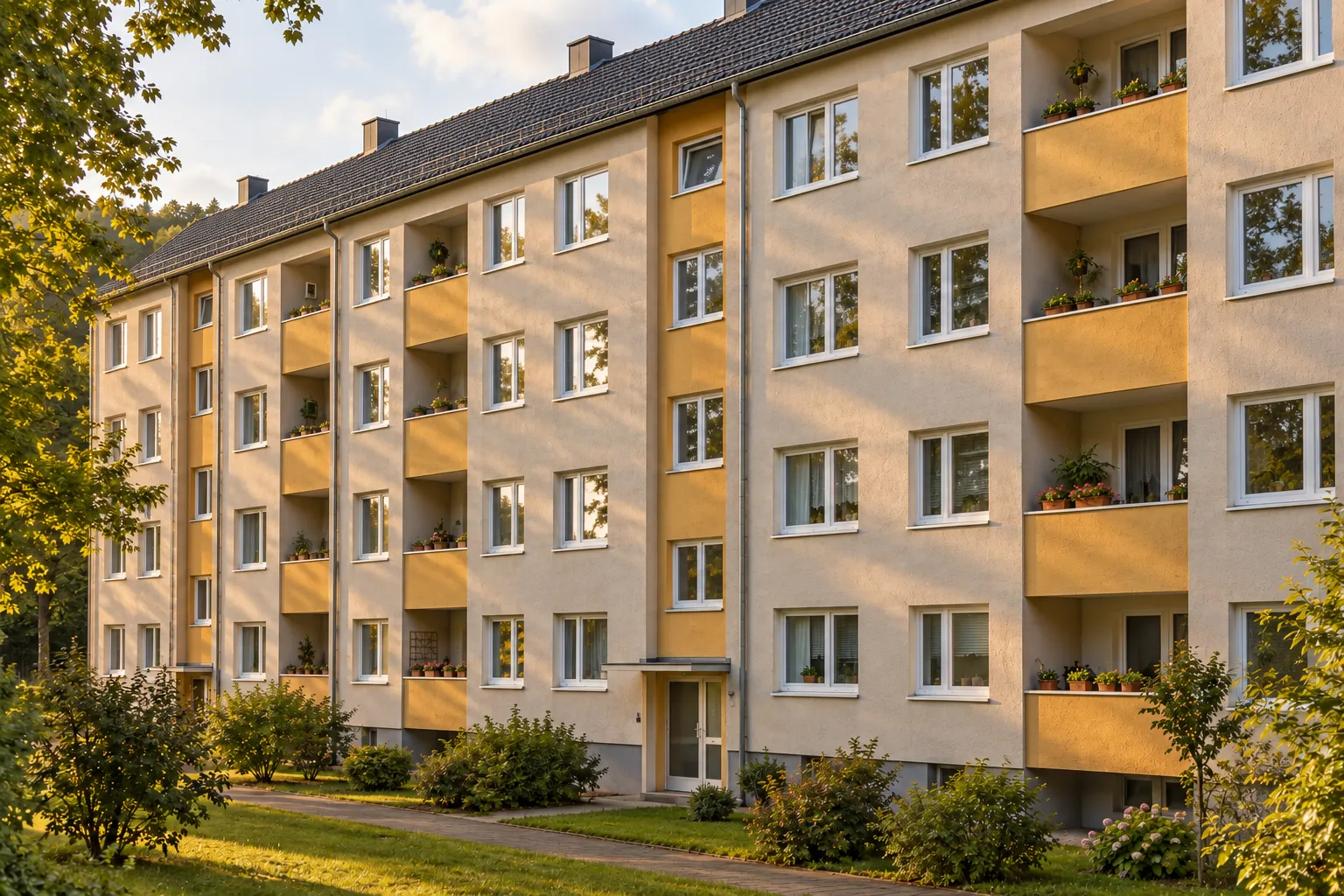 Facade with loggias, block B, visualisation